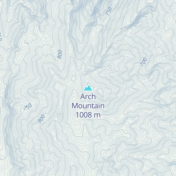 Map of Arch Mountain