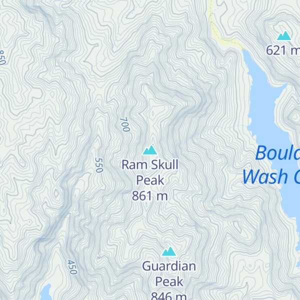 Map of Ram Skull Peak