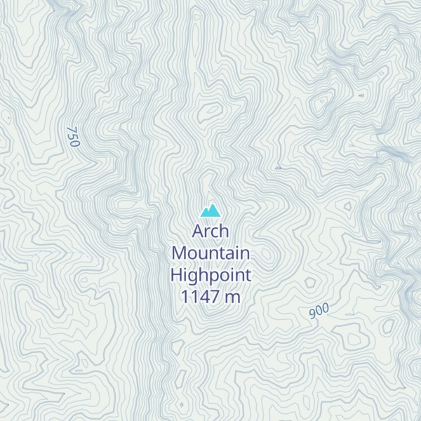 Map of Arch Mountain Highpoint