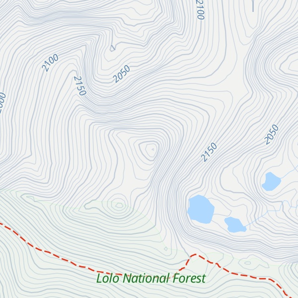 Map of Three Lakes Peak