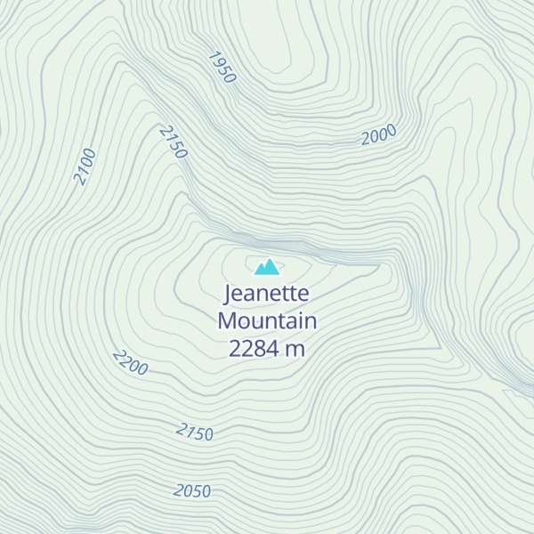 Map of Jeanette Mountain
