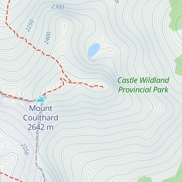 Map of Mount Coulthard East