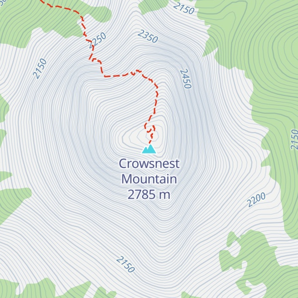 Map of Crowsnest Mountain