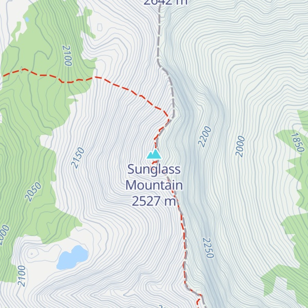 Map of Sunglass Mountain