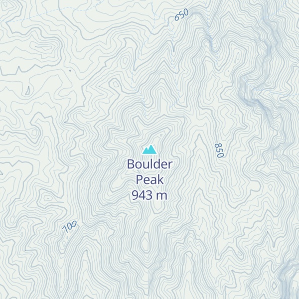 Map of Boulder Peak