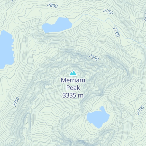 Map of Merriam Peak