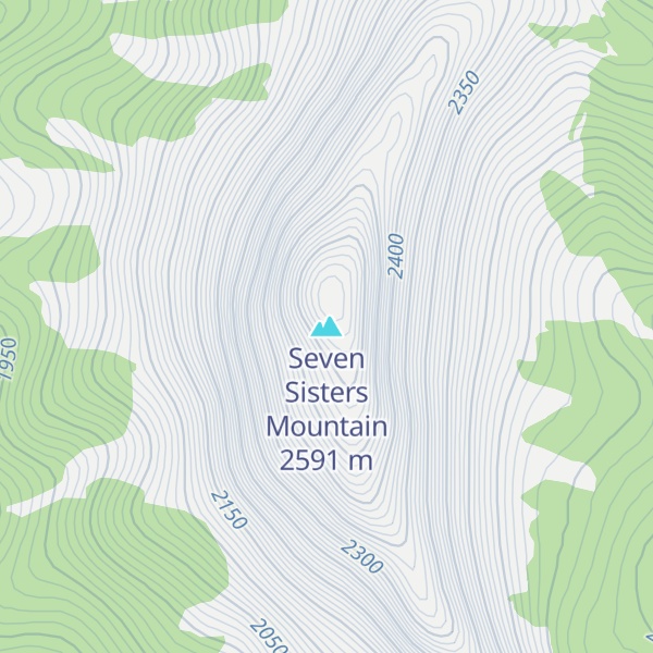 Map of Seven Sisters Mountain