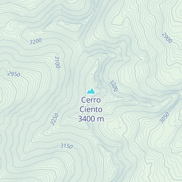 Map of Cerro Ciento