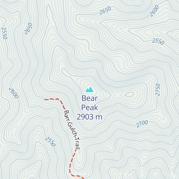 Map of Bear Peak