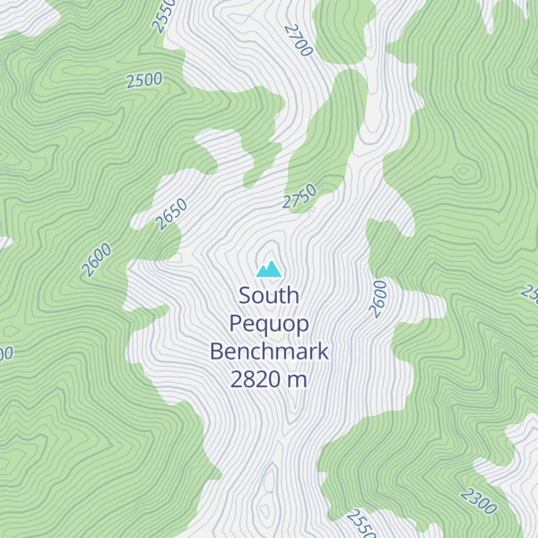 Map of South Pequop Benchmark