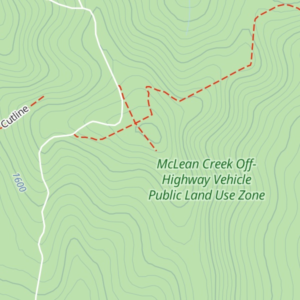 Map of Whiskey Mountain