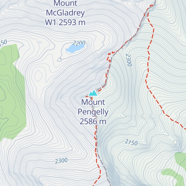 Map of Mount Pengelly