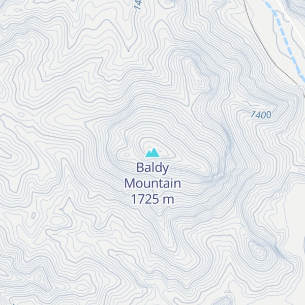 Map of Baldy Mountain