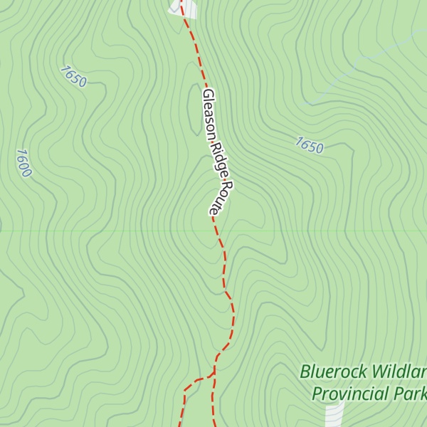 Map of Missinglink Mountain East