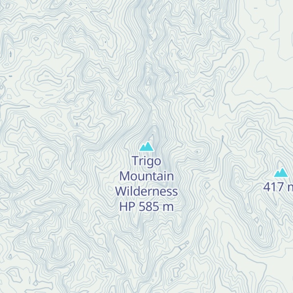 Map of Trigo Mountain Wilderness HP