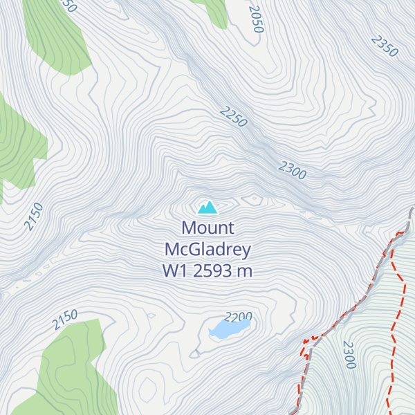 Map of Mount McGladrey W1