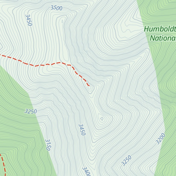 Map of North Schell Peak