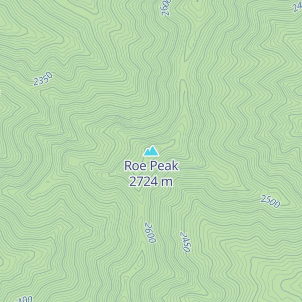 Map of Roe Peak