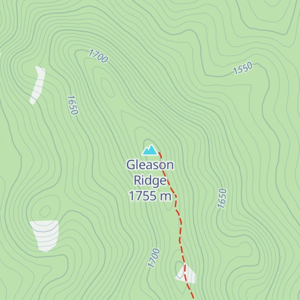 Map of Gleason Ridge
