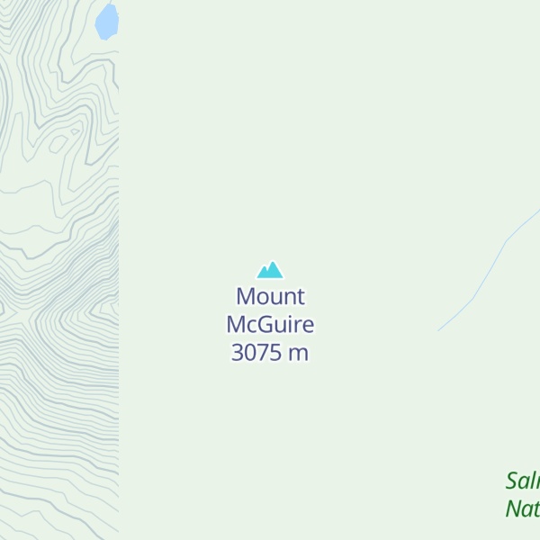 Map of Mount McGuire