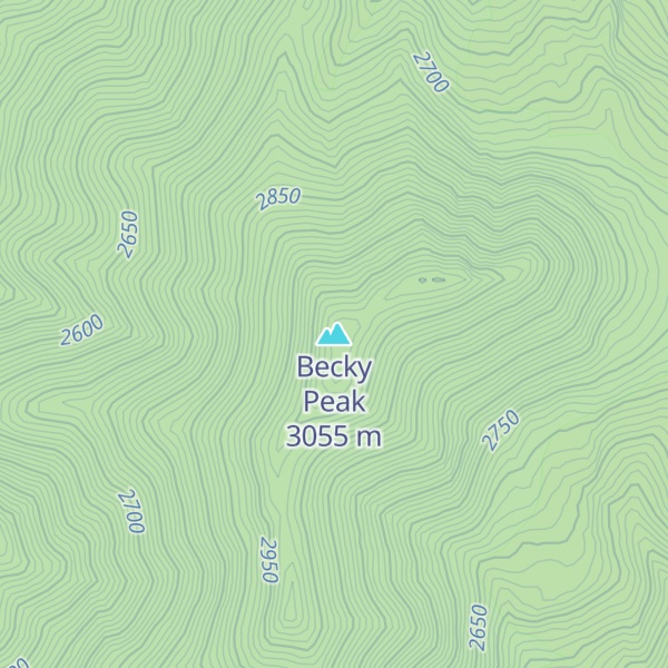 Map of Becky Peak