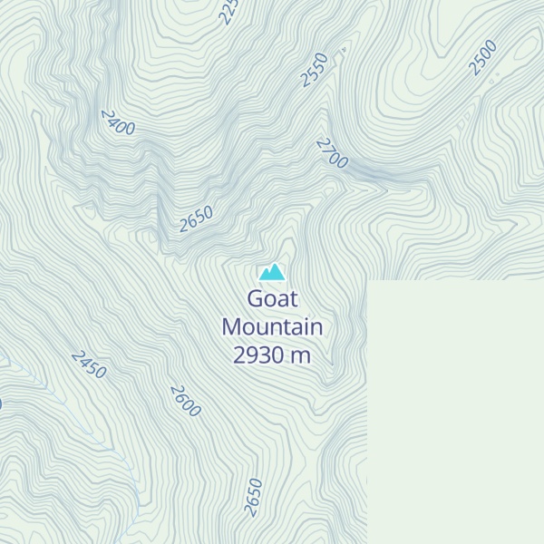 Map of Goat Mountain