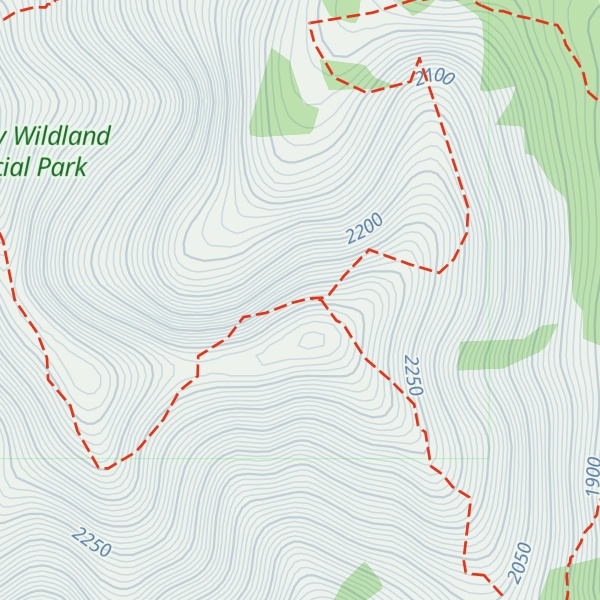 Map of Colonel Belcher Mountain
