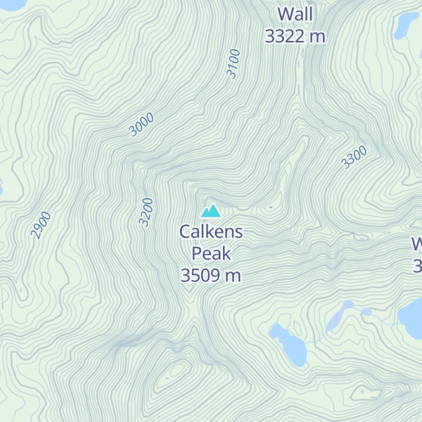 Map of Calkens Peak