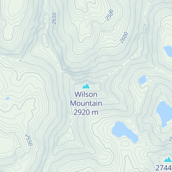 Map of Wilson Mountain