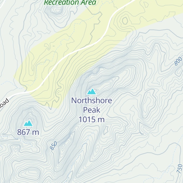 Map of Northshore Peak