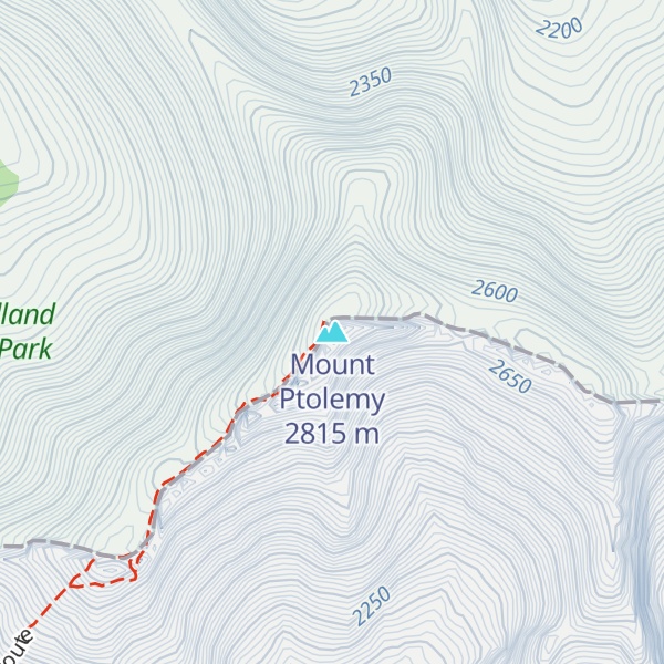 Map of Mount Ptolemy
