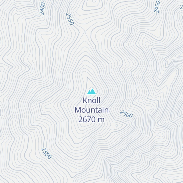 Map of Knoll Mountain