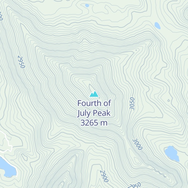 Map of Fourth of July Peak