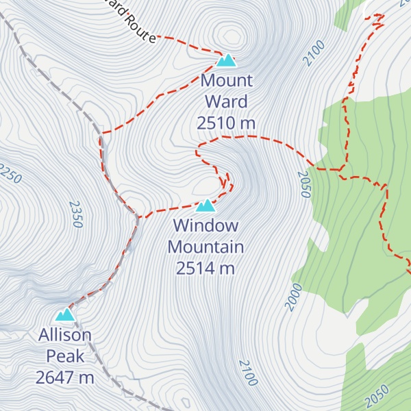 Map of Window Mountain