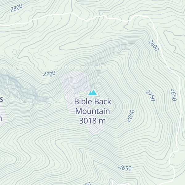Map of Bible Back Mountain