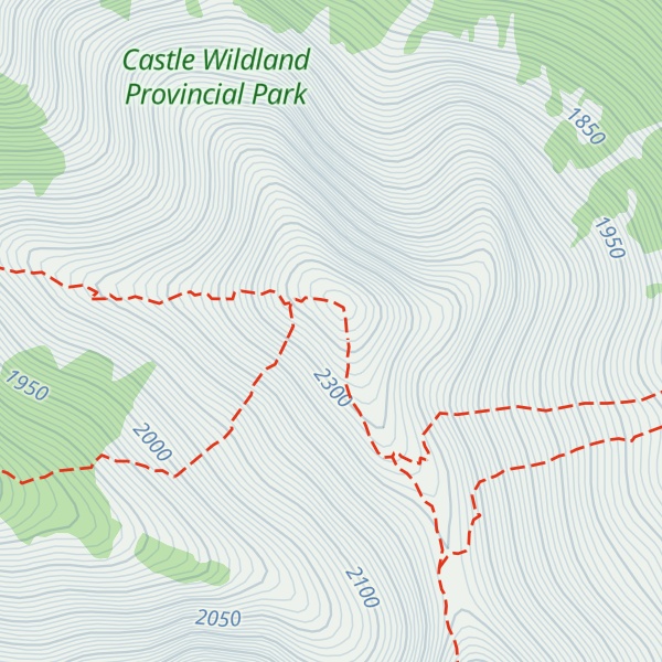 Map of Sentry Mountain