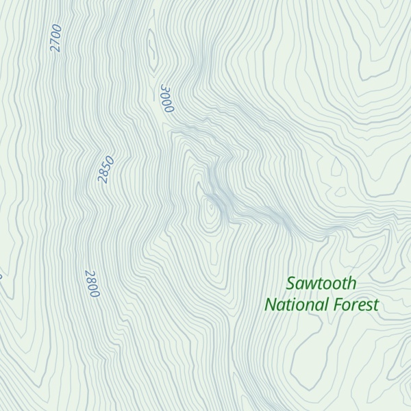 Map of North Deer Lake Peak