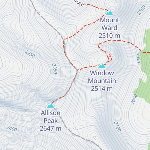 Map of Mount Ward S1