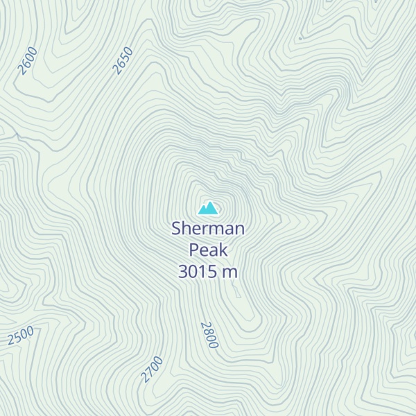 Map of Sherman Peak
