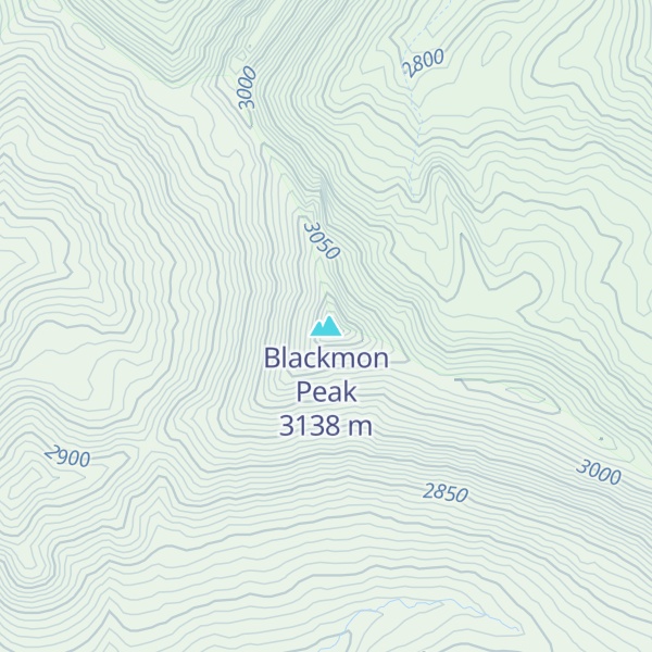 Map of Blackmon Peak