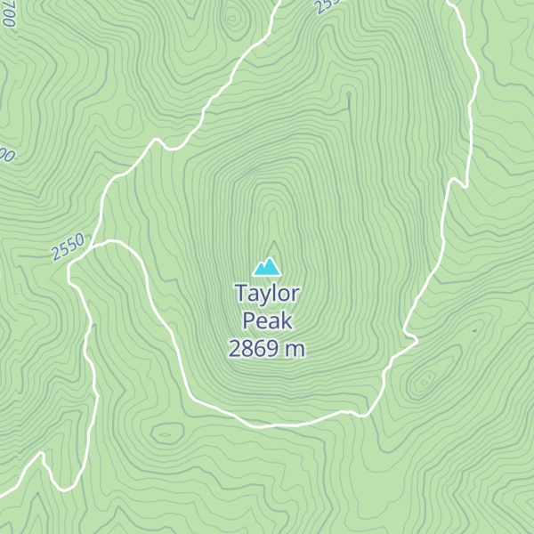 Map of Taylor Peak