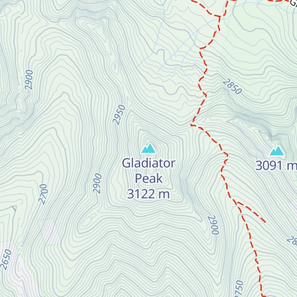 Map of Gladiator Peak