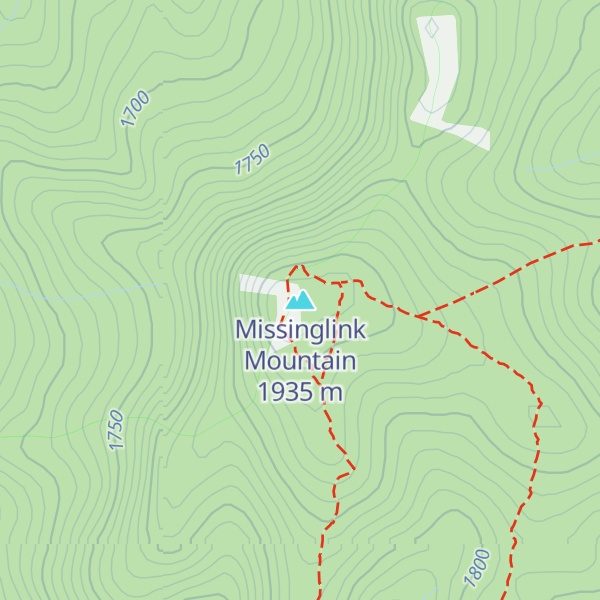 Map of Missinglink Mountain