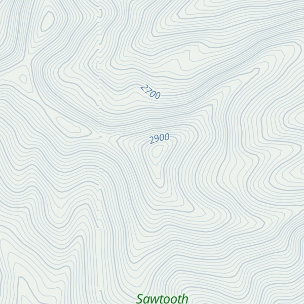 Map of Shaw Mountain