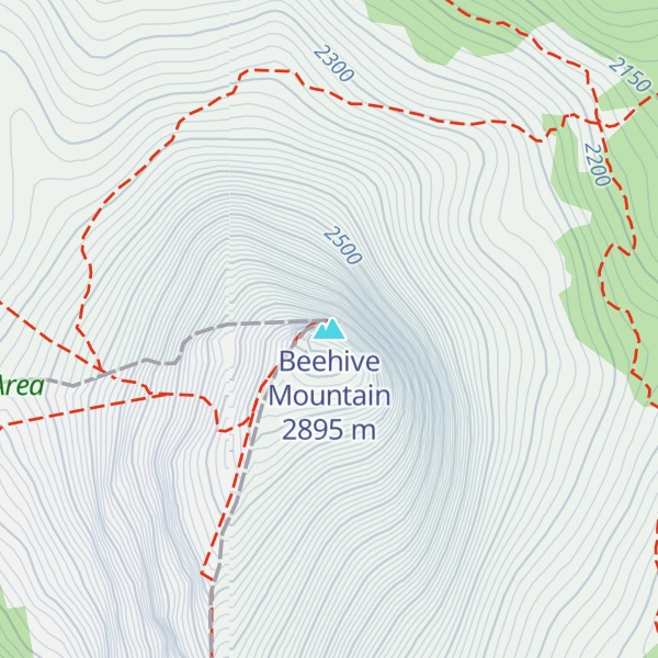 Map of Beehive Mountain
