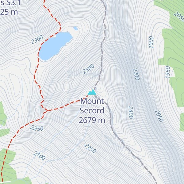 Map of Mount Secord