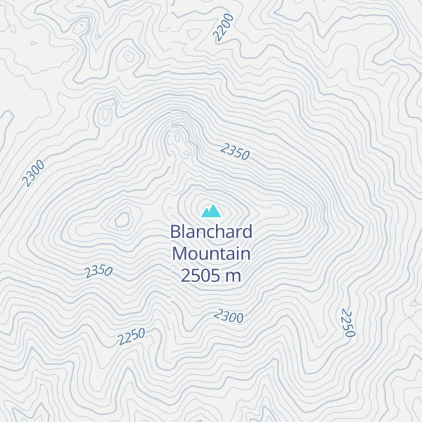 Map of Blanchard Mountain