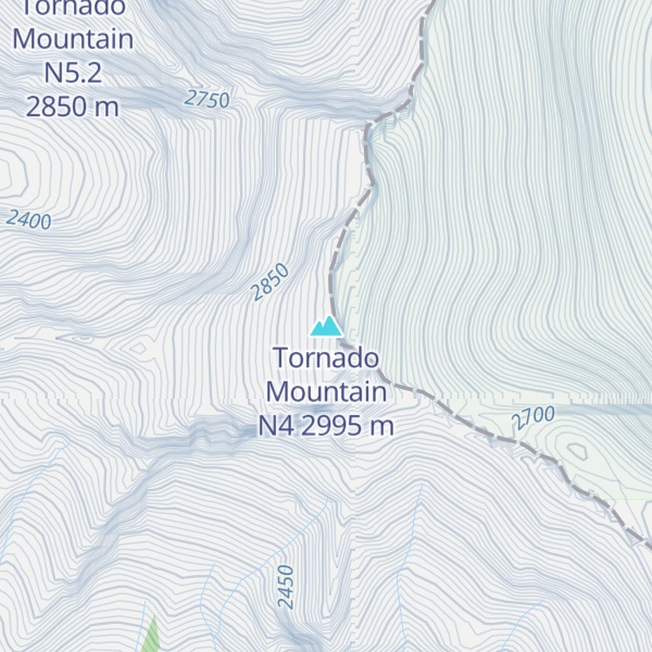 Map of Tornado Mountain N4