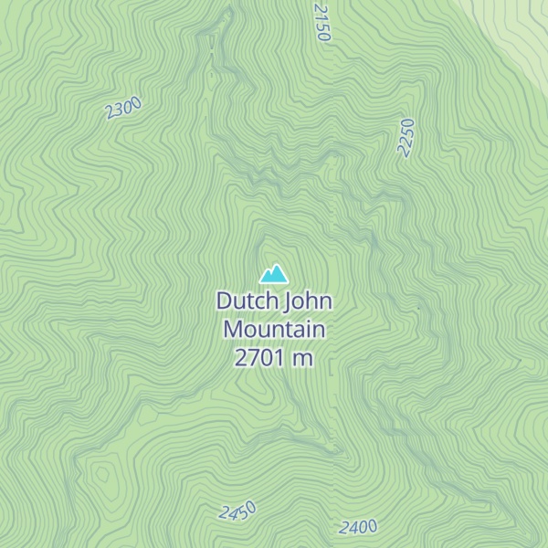 Map of Dutch John Mountain