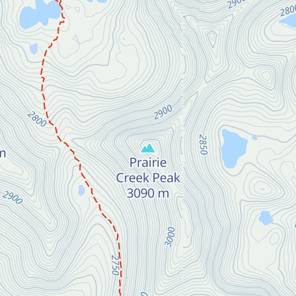 Map of Prairie Creek Peak
